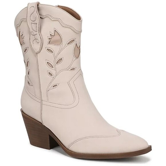 Sam and Libby Women's Flash Block Heel Western Booties - Washed Wheat - Picture 1 of 4